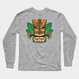 Funny Tribal Tiki Head Long Sleeve T-Shirt